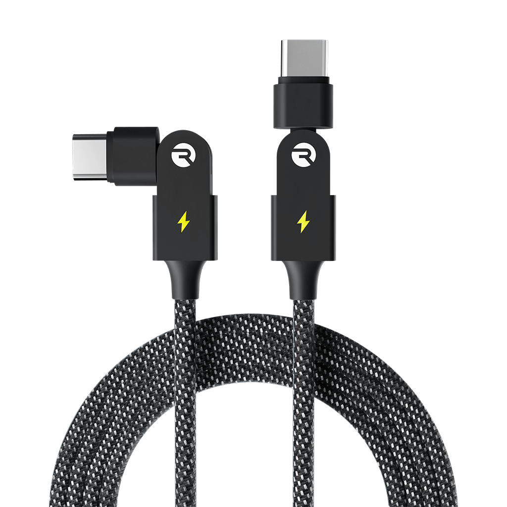 Black wireless earbuds with a sleek design on a black background.