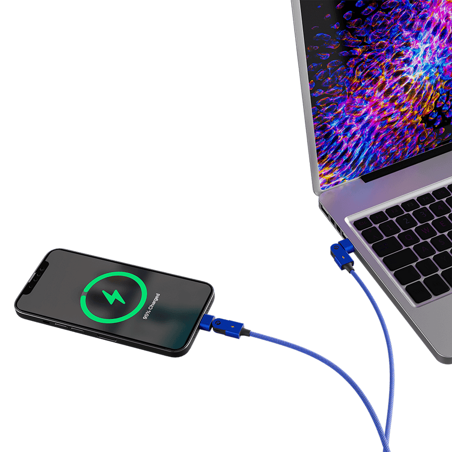 Type C: for Android & iPhone 15+ / 3ft / Blue
