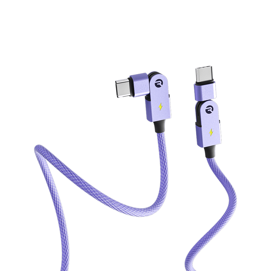 Type C: for Android & iPhone 15+ / 3ft / Purple