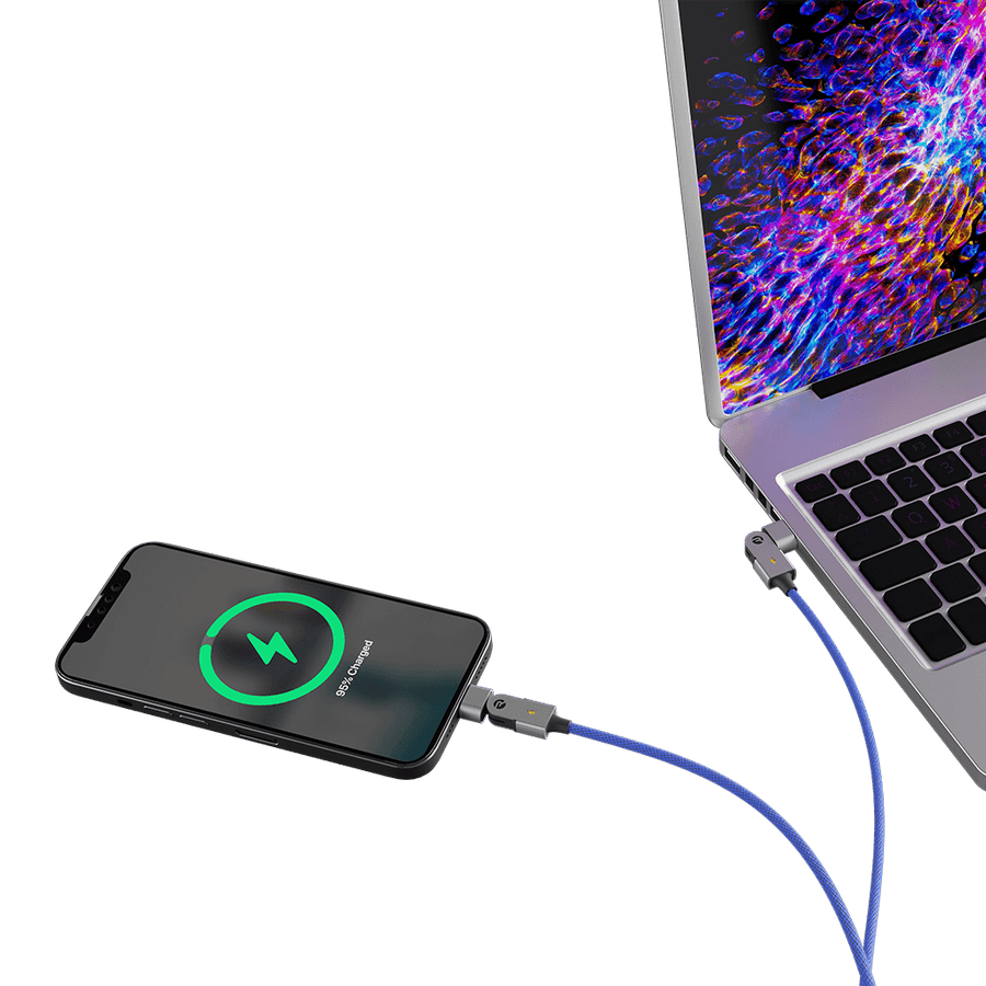 Type C: for Android & iPhone 15+ / 6ft / Blue